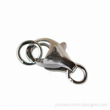 Solid 925 sterling silver/lobster triggle necklace clasps